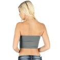 thumbnail image 2 of Womens Seamless Banded Basic Tube Top Solid Bandeau, 2 of 3