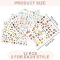 thumbnail image 2 of 12 Uds pegatinas para decoración de uñas de Pascua, calcomanías para uñas, diseño de patrón de conejito de huevos de conejo de Pascua, 2 of 5