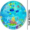 thumbnail image 5 of Ocean-Themed Round Sensory Water Play Mat for Cats, Cat Water mat with Fish,Thickened Indoor and Outdoor Dog Toys,Durable & Easy-Clean Playmat. (Large, Animals), 5 of 7