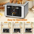 thumbnail image 5 of WHALL® Touchscreen Toaster 4 Slice - Stainless Steel Toaster, 6 Shade Settings, Extra Wide Slots Toaster With Bagel, Cancel, Defrost Functions, 5 of 5