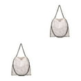 thumbnail image 1 of Enqiretly Stylish And Practical Handbag For Every Occasion PU Classic And Timeless Versatile Chain Shoulder Ba white 2Set, 1 of 6