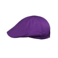 thumbnail image 3 of NYFASHION101 Fashionable Solid Color Unisex Cotton Duck Bill Newsboy Ivy Cap, Purple, 3 of 4