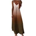 thumbnail image 2 of Liquidation d'Été 2025! Robe pour Femmes Grande Taille, Liquidation de Robes d'Été pour Femmes, Robe d'Été Décontractée pour Femmes à Plis Imprimée Camis Sans Manches à Col en V, 2 of 5