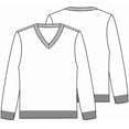 thumbnail image 3 of Classroom School Uniforms Adult Long Sleeve V-Neck Sweater 56704, S, Hunter, 3 of 3