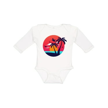 Inktastic Beach Sunset Boys or Girls Long Sleeve Baby Bodysuit