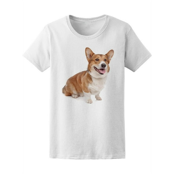 Beautiful Welsh Corgi Sitting T-Shirt Women -Image by Shutterstock, Female Large