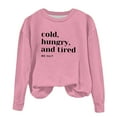thumbnail image 5 of piuwrlz Sweatshirt for Girls Long Tops Sleeve Printed Hoodie Long Sleeves Without a Hat Sweater Pink Size 5-6 Years, 5 of 6