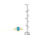thumbnail image 2 of AoneJewelry 1.25 Carat Blue Topaz Oval Shape Ring In 10K Solid Rose, White & Yellow Gold, 2 of 5