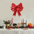 thumbnail image 6 of Christmas Decorations 19.68in Large Red Christmas Bows Outdoor Decoration for Christmas Tree Christmas Spring Festival Bow Decoration for Home Party Wreath Fence Fireplace Stairs Railing Door, 6 of 8
