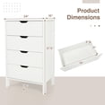 thumbnail image 3 of Gymax Table de Chevet Commode à 4 Tiroirs avec Poignées, Trousses Anti-Basculement et Tiroirs Profonds pour Chambre, 3 of 10