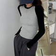 thumbnail image 4 of Sleeveless Cotton Blend Knit Top With Printed Details For A Trendy And Comfortable Look, 4 of 5