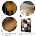 thumbnail image 3 of Designart "Gold And Black Marbled Euphoria V" Abstract Marble Wall Art Print, 3 of 5