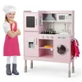 thumbnail image 1 of Costway Juego de cocina de juguete para niños, de madera, de altura ajustable y con sonidos, 1 of 3