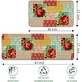 thumbnail image 5 of Kitchen Mats for Floor Set of 2 Pieces Kitchen Rugs and Mats Non Skid Washable Kitchen Floor Mat(17" Wx30 L+17" Wx 47" L Boho Flowers), 5 of 6