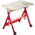 thumbnail image 1 of VEVOR Table de Soudage 30 '' x 20 '' Table de Soudage en Acier Trois 1,1 Po. / 28mm Fentes Table de Banc de Soudage Angle Réglable & Hauteur Table Portable, Roulettes, Rails de Guidage Rétractables, Pied de Nivellement Excentrique, 1 of 9