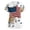 White, variant on US 250th Anniversary Scrubs Tops for Women US Flag and Flower Printed Plus Size Scrubs Short Sleeve V-Neck Working Uniform 4th of July Scrub Tops with Pockets