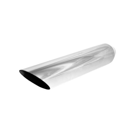 Brand New Polished Stainless  Angle Cut Exhaust Tip 2 1/4" IN 4" Out 22" L