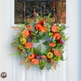 thumbnail image 2 of Corona para la puerta principal. Corona floral decorativa para la decoración del hogar y celebraciones estacionales., 2 of 6