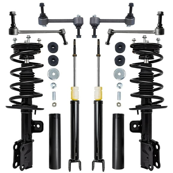 Detroit Axle - Front Struts & Coil Spring   Rear Shock Absorbers Sway Bar Links Kit Replacement for 2013-2018 Ford Taurus Limited SE SEL