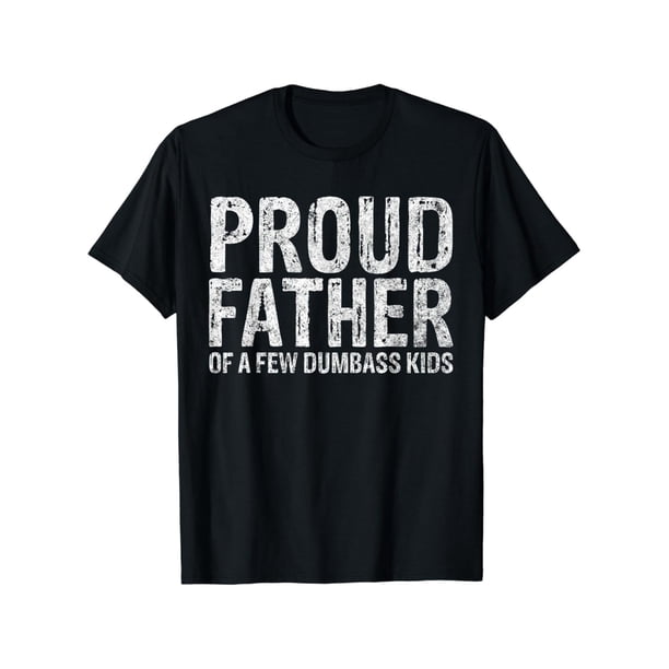 Cotton Short Sleeve Proud Father of a Few Kids Shirt Funny Fathers Day T-Shirt for Men Women