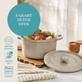 thumbnail image 3 of The Pioneer Woman 5-Quart Enameled Cast Iron Dutch Oven with Lid, Taupe, 3 of 12