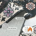 thumbnail image 4 of Wondo 5x8 Black Area Rug - Machine Washable Non-Slip Rubber Backing, Low Pile Vintage Carpet for Living Room Bedroom Kitchen Dining Office, 4 of 9