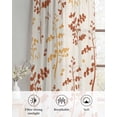 thumbnail image 6 of Orange Yellow Botanical Sheer Curtains 84 Inch Length 2 Panels Set for Living Room/Bedroom, Rustic Country Spring Floral Summer Leaf Kitchen Curtains Grommet Curtains Window Treatments 52"x84"x2, 6 of 7