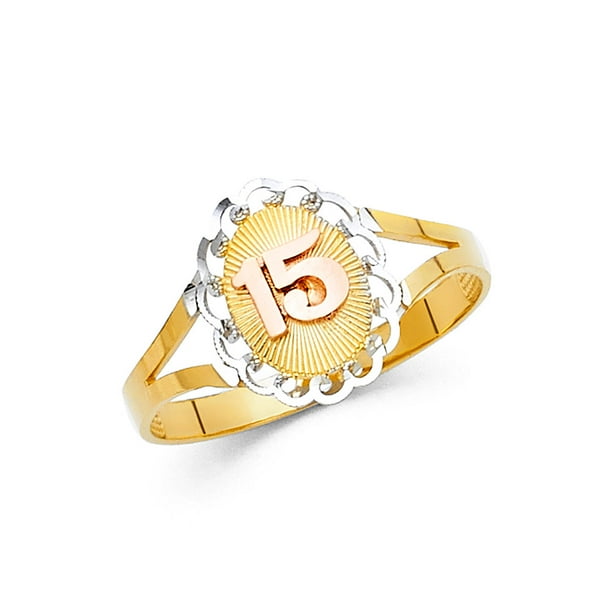 Aa jewels  solid 14k white yellow and rose three color gold fifteen 15 Aa jewels  solid 14k white yellow and rose three color gold fifteen 15