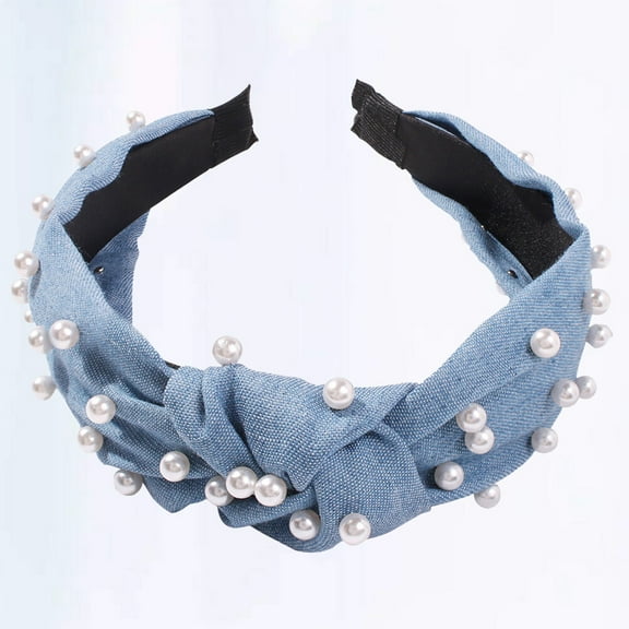 LOLIPPYY Denim Hair Band Headband Wide Rim Hair Accessory for Daily Use 1Pack