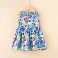 thumbnail image 2 of Robe d'Été pour Fillette, Robe de Princesse, Robe Trapèze pour Fille, Robe Sans Manches à Motif Floral pour Robes de Filles pour Occasions Spéciales, 2 of 3