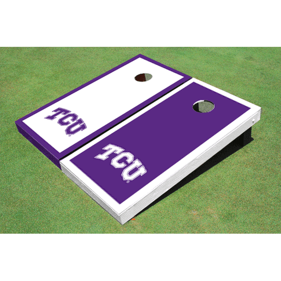 Texas Christian University "TCU" Alternating Border Cornhole Boards