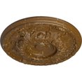 thumbnail image 3 of Ekena Millwork 19"OD x 1 1/2"P Granada Ceiling Medallion (Fits Canopies up to 7 1/8"), Hand-Painted Smokey Topaz Crackle, 3 of 7