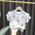 thumbnail image 2 of SHTXOZHI Girls Clothes Toddler Cute Shirts Kids Short Sleeve Crewneck T-Shirt Summer Tee Tops, 2 of 6