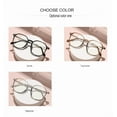 thumbnail image 6 of Women's Reading Glasses Square Round Shape Large Frame PC Metal Photochromic Multifocus Blue Light Blocking Readers for Women Magnification 2.5x,Brown(Color changing & multifocal), 6 of 8