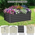thumbnail image 2 of CazToi 2-Pack 6x3x1.5 ft Galvanized Raised Garden Beds Large Outdoor Planter Boxes with Open-Base & Wave Panels, 2 of 9
