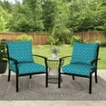 thumbnail image 2 of Mainstays 45"L x 22.75"W Teal Diamond Geo Rectangle Outdoor 2-Piece Deep Seat Cushion, 2 of 8