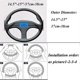 thumbnail image 5 of Car Steering Wheel Cover - Leather Steering Wheel Cover Universal Size M 37-38cm /14.5-15inch, Anti-slip, Breathable, red, 5 of 5