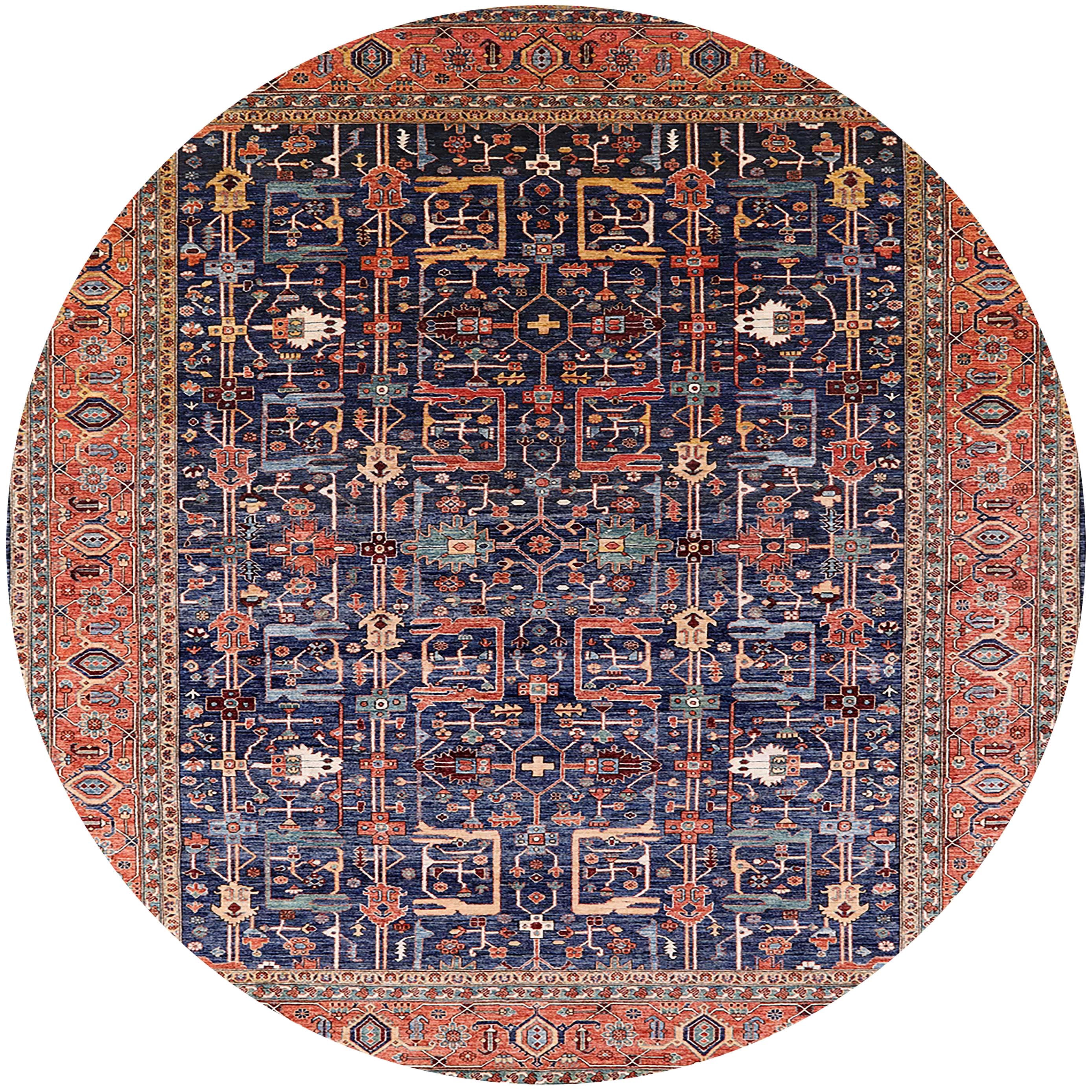 Round Rug Camel Ahgly Company Indoor Round Mid-Century Modern Camel Brown Oriental Area ...