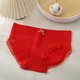 thumbnail image 2 of Gibobby Ropa Interior Elástica Pantalones burbujas para mujer, bragas transpirables cómodas con parte inferior algodón, bragas triangulares antideslumbrantes sin costuras （Rojo，Talla única), 2 of 3