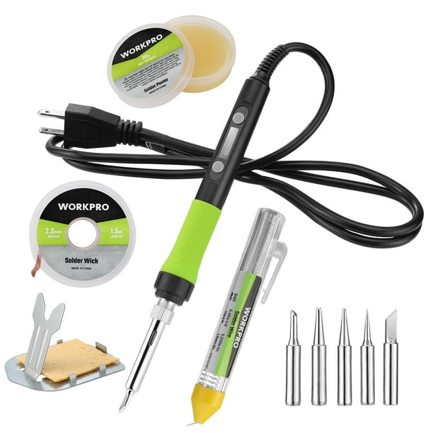 Kit de soldador WORKPRO 90W con pantalla digital 110V