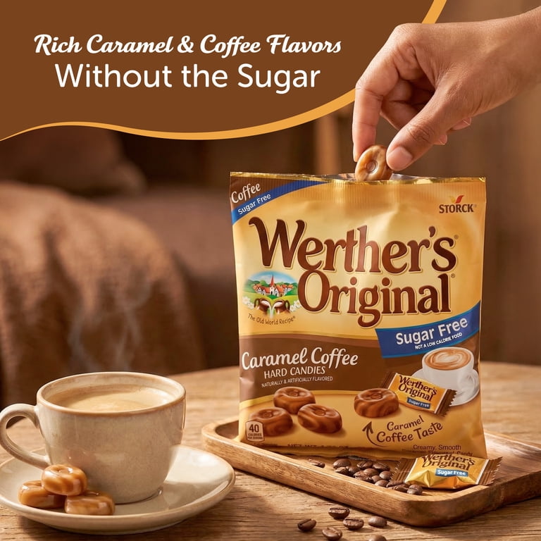Werther's Original Hard Sugar Free Caramel Coffee Candy, 2.75 oz