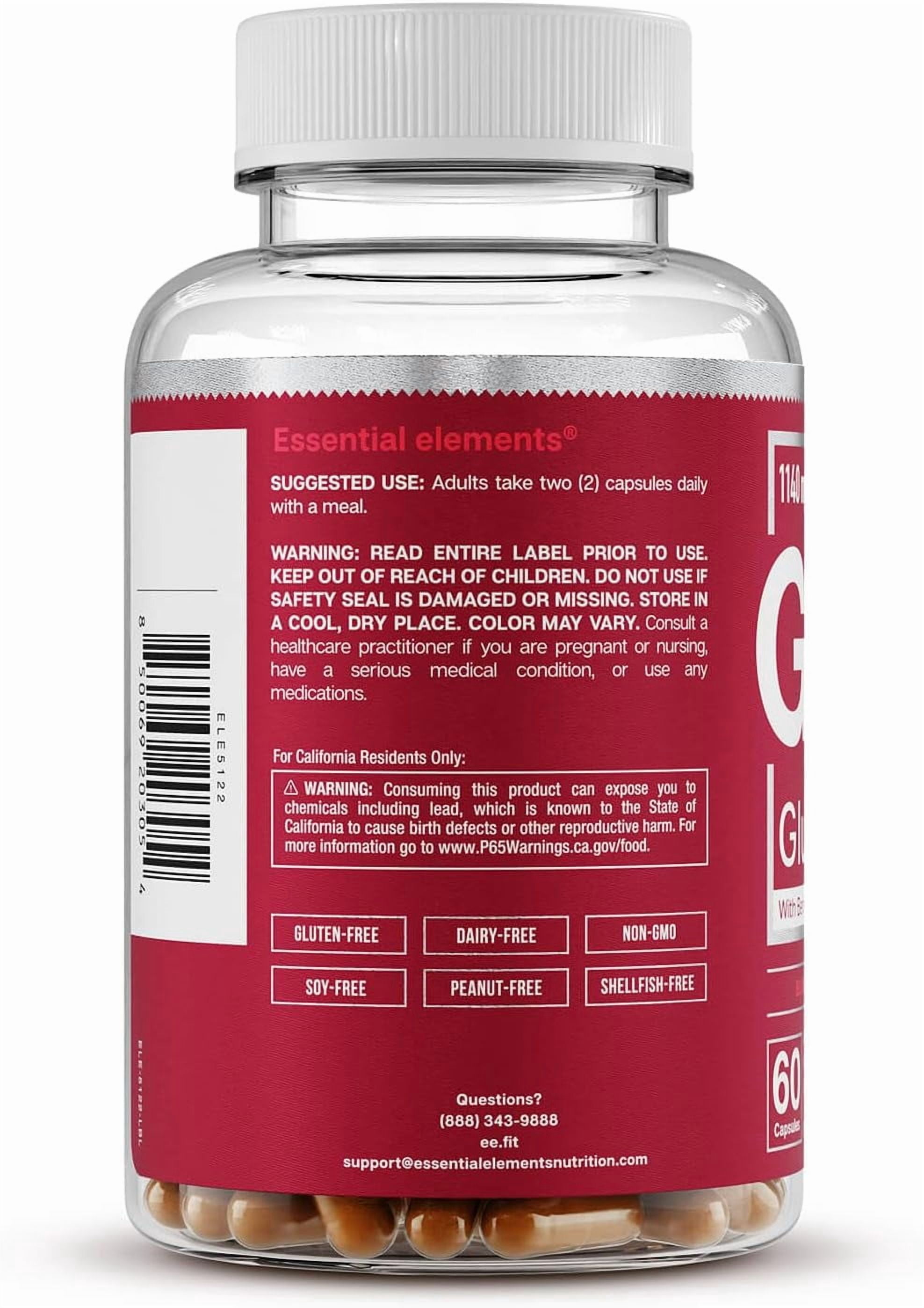 Essential Elements Blood Glucose Supplement with Ceylon Cinnamon and Berberine GluControl | 120 Capsules (2-Pack)