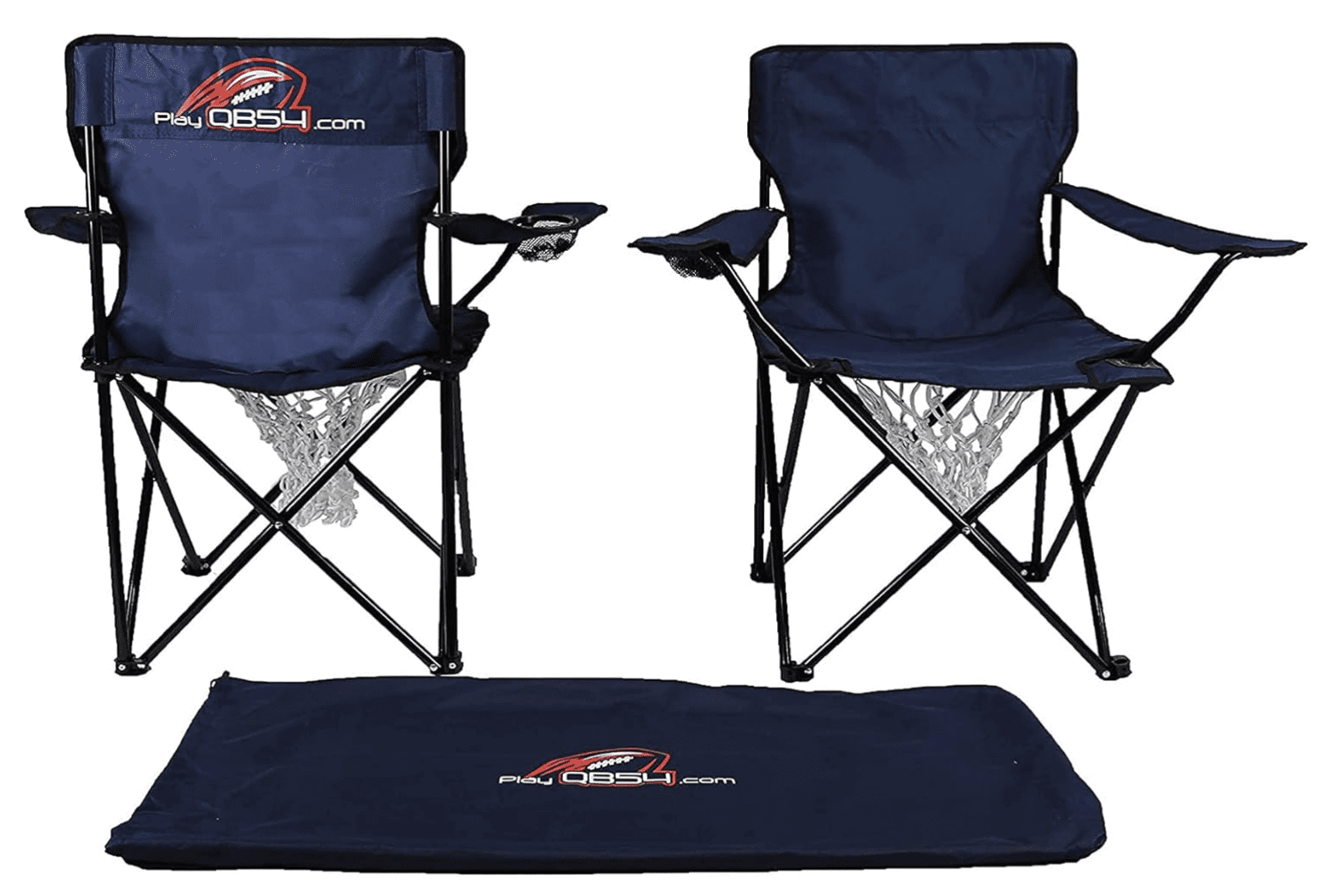 QB54 - The Ultimate Football Yard Game Set, Outdoor Football Toss for Tailgating, Backyard, Beach, Park, Tournaments, Sports Training, Score Touchdowns, Kick Field Goals (Navy Blue)