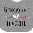 thumbnail image 4 of Inktastic Grandmas Favorite- Heart Grandchild Boys or Girls Baby Bib, 4 of 4