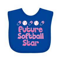 Inktastic Future Softball Star Girls Baby Bib