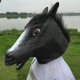 thumbnail image 3 of Máscara de cabeza de unicornio Caballo de látex para disfraces Fiesta de disfraces de Halloween, Máscara de goma de látex con cabeza de unicornio espeluznante para adultos Adepaton LN-1972-3, 3 of 3