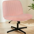 thumbnail image 2 of Height Adjustable Criss Cross Chair with No Wheels / with Wheels- Office Wide Swivel Home Office Desk Chairs Reading Chair, 2 of 26