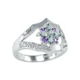 thumbnail image 2 of Keepsake Personalized Family Jewelry Genuine Birthstone Women's Bellflower 14K White, 2 of 3