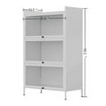 Pantry Storage with Retractable Doors Freestanding Cupboard
