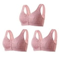 thumbnail image 2 of Socisucc 3PC Woman's Comfortable Lace Breathable Bra Underwear No Rims, 2 of 8